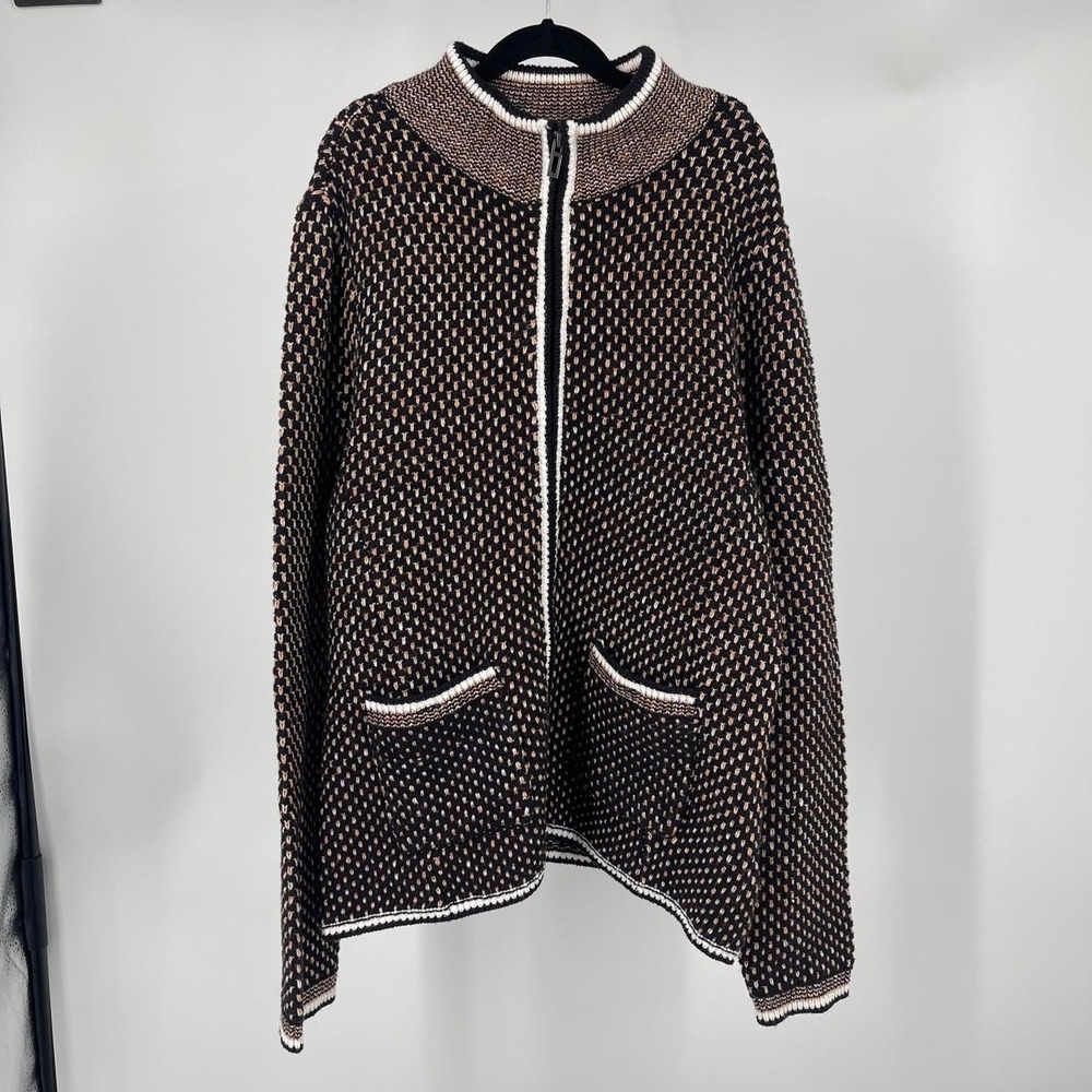 Nic Zoe Women's Brick Stitch Knit Sweater Cardigan M Quiet Luxury Old Money Fall